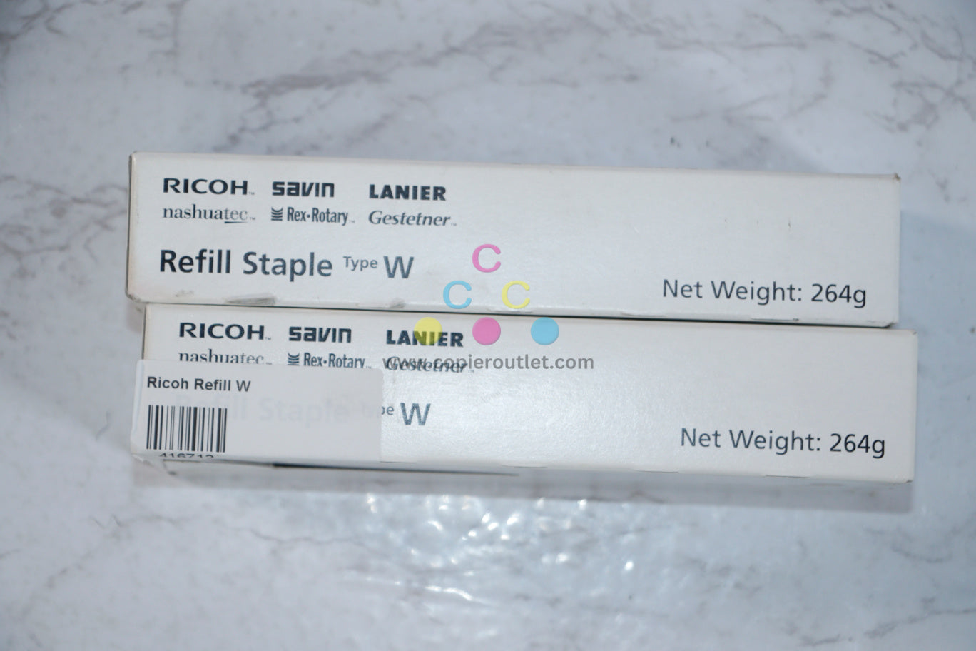 2 OEM Ricoh SR3170,SR3240,SR3290,SR4100,SR4160 Staple Cartridges Type W, 416712