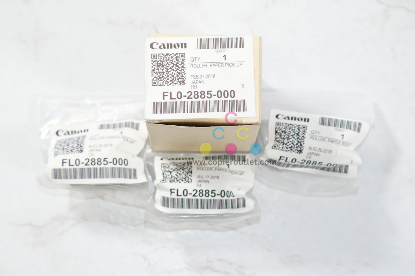 4 New OEM Canon iRUNNER C250iF, C256iF II, Feed Roller FL0-2885-000 (FL02885000)