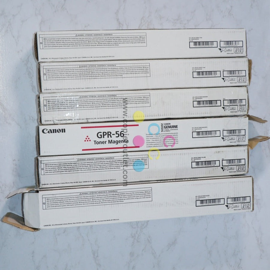 Open OEM Canon iRADV C7565/ C7570/ C7580/ C7765/ C7770 GPR-56 CCMMYK Toner Set