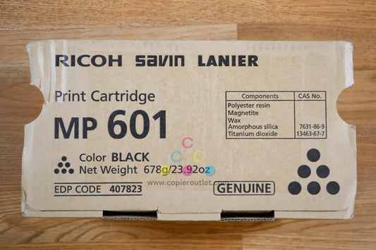 Genuine Ricoh MP 601 Black Print Cartridge 407823 501SPF/601SPF/SP 5300DN/5310DN