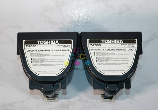 2 New OEM Toshiba 2060 / 2860 / 2870, Black Toner Cartridges T-2060 / T2060