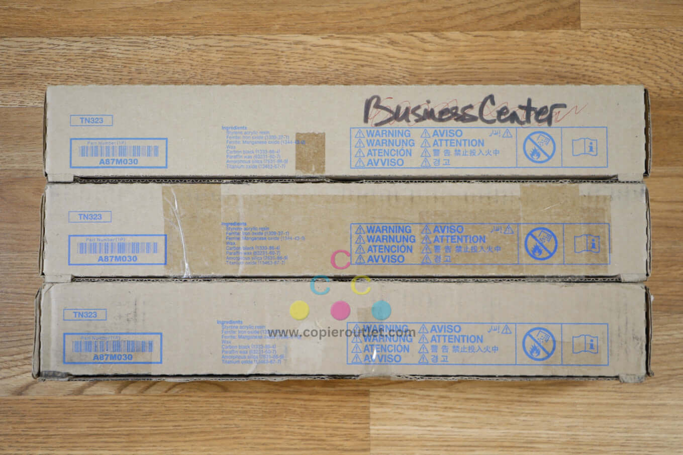 Lot of 3 Cosmetic Konica Minolta TN323 K Toner Cartridge BizHub 227/287 Same Day