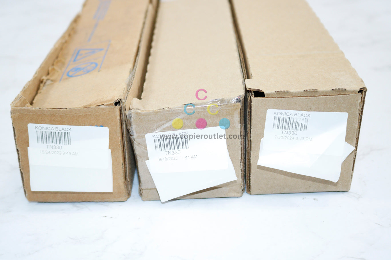 3 Cosmetic OEM Konica Minolta bizhub 300i, 360i Black Toner Cartridges TN330, AC7A030