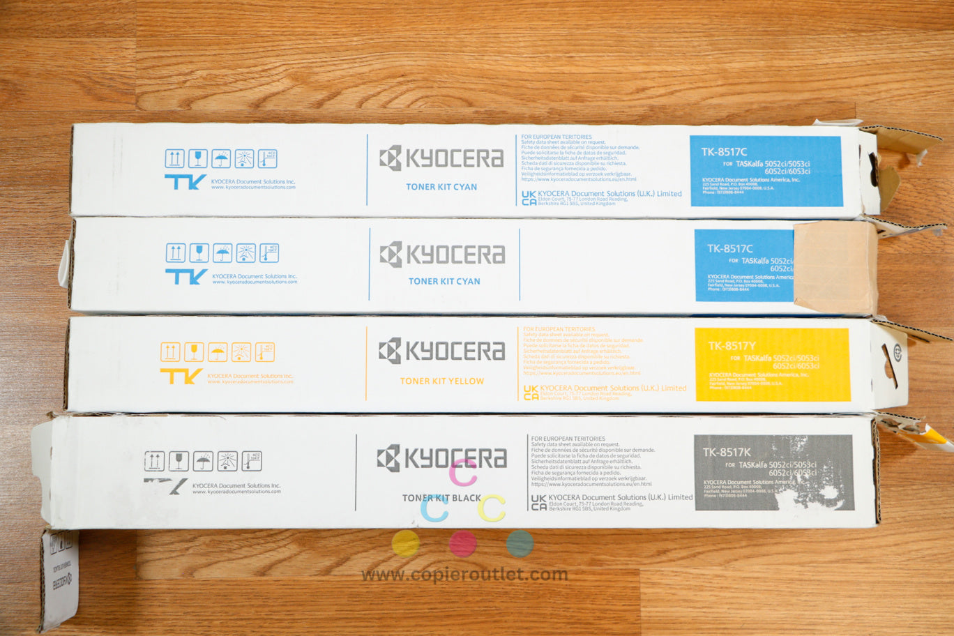 Open Genuine Kyocera TK-8517 CCYK Toner Cartridges TASKalfa 5052ci/5053ci/6052ci