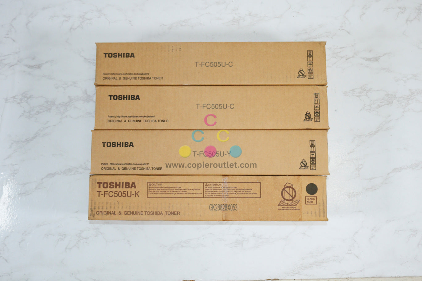 4 OEM Toshiba e-STUDIO 2505AC,3005AC,5005AC T-FC505U CCYK Hi Yield Toners