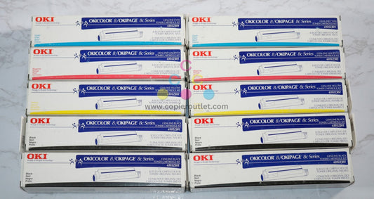 10 OEM OKICOLOR 8, OKIPAGE 8C Series CCMMYYKKKK Toners 41012301,302,303,304