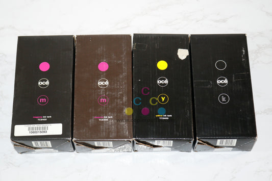 4 New OEM Oce TCS400 MMYK Ink Tanks 1060015090, 1060015091, 1060015093