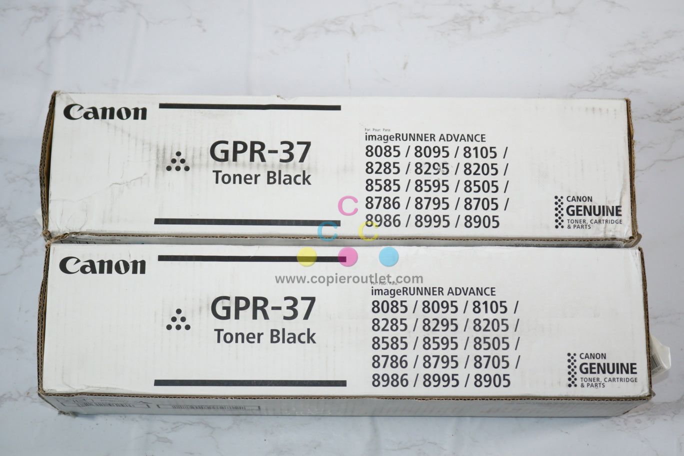 2 New OEM Canon iR 8085,8095,8105,8205,8285 Black Toners GPR-37 / 3764B003[AA]