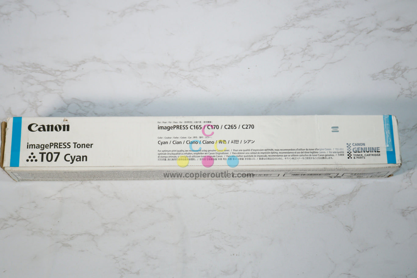 Cosmetic OEM Canon imagePRESS Lite C165,C170,C265, T07 Cyan Toner 3642C001[AA]