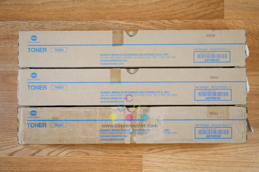 Lot of 3 Cosmetic Konica Minolta TN323 K Toner Cartridge BizHub 227/287 Same Day