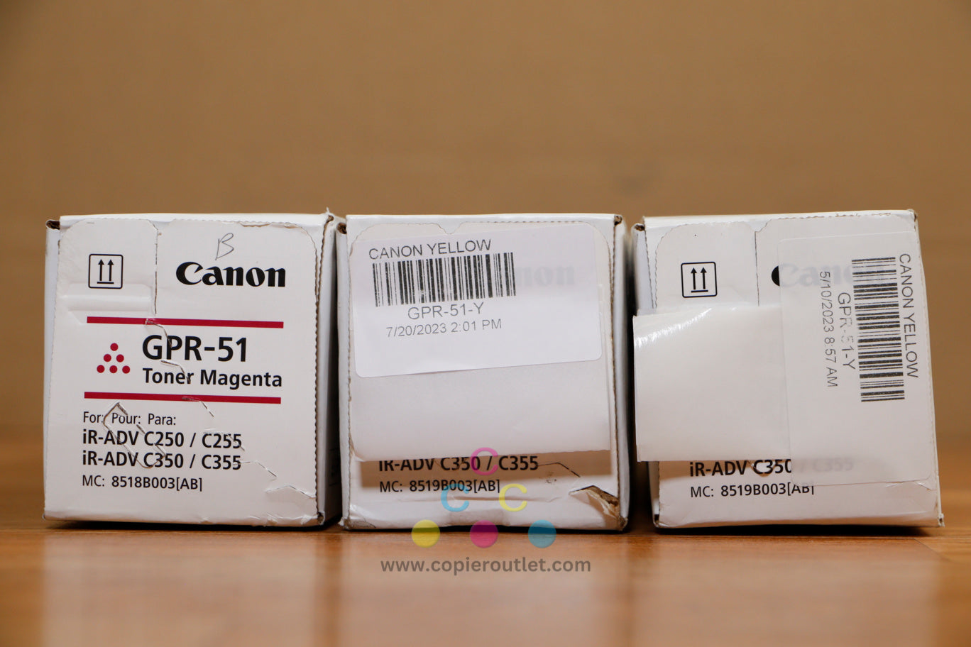 Cosmetic Genuine Canon GPR-51 MYY Toner Cartridge iRUNNER AD C250 C255 C350 C355