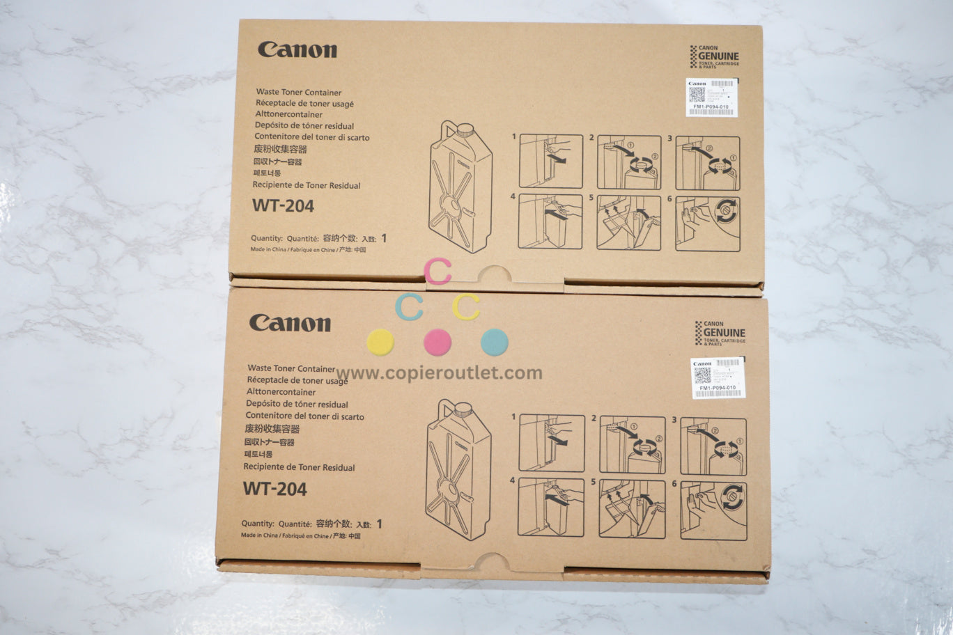 Lot Of 2 OEM Canon iR C7055,C7065,C7260 Waste Toner Containers FM1-P094-010