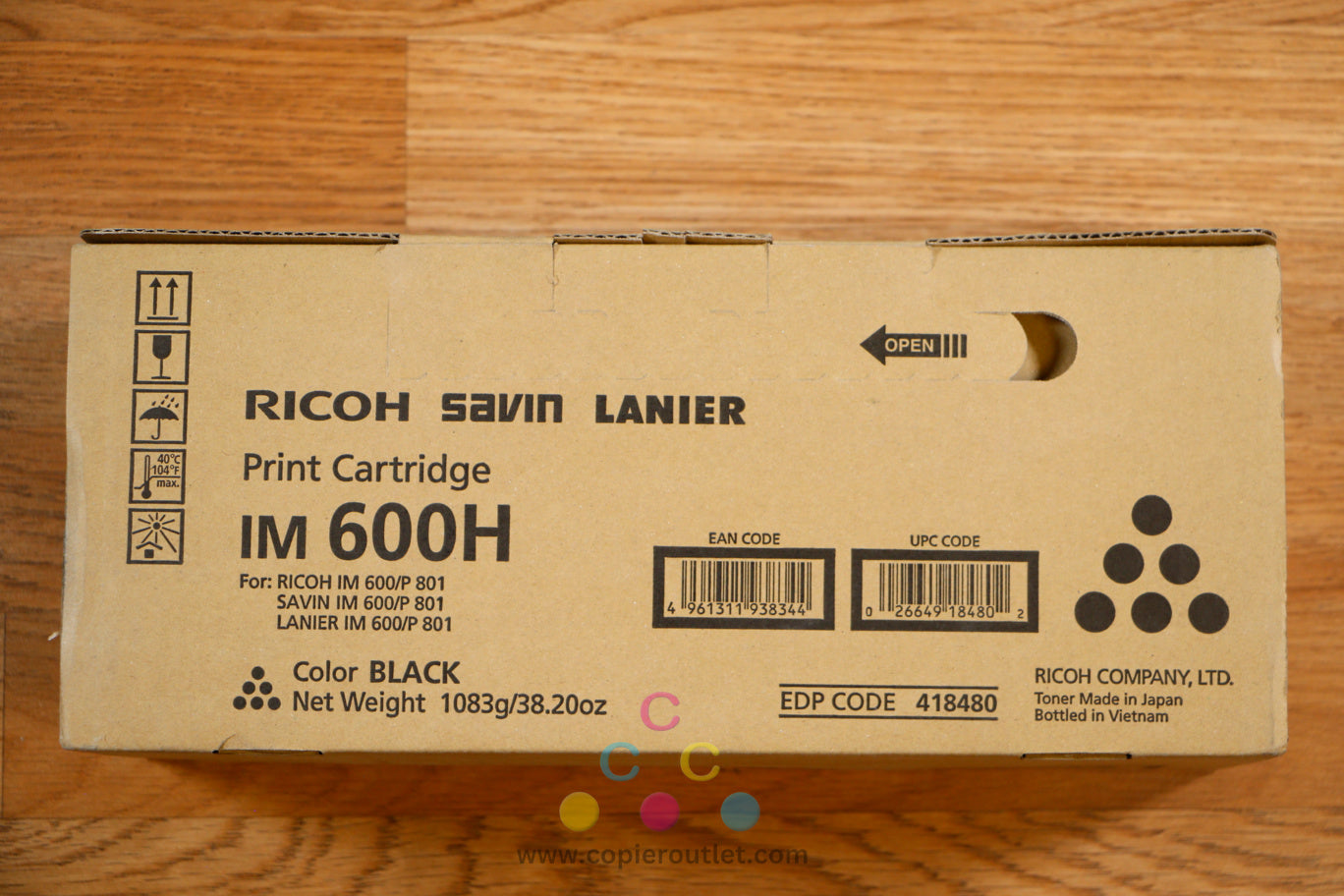 Genuine Ricoh IM 600H Black Print Cartridge Ricoh P 801 418480 Same Day Shipping