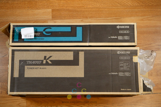 Open Genuine Kyocera TK-8707 Cyan Black Toner Kit TASKalfa 6550ci 6551ci 7551ci!