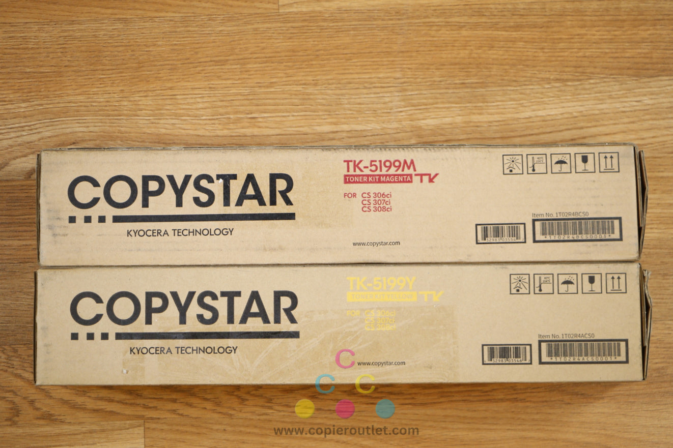 Genuine Copystar TK-5199 Magenta Yellow Toner Cartridges CS306ci CS307ci CS308ci