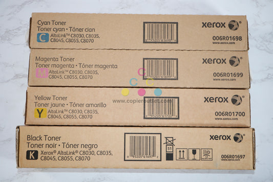 New Genuine Xerox Altalink C8030/C8045/C8070 CMYK Toners 006R01697,98,99,700