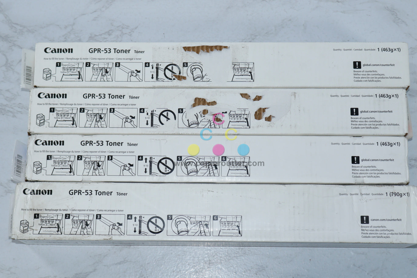 4 Cosmetic Canon iRUNNER C3325,C3330,C3525,C3530,C3725 GPR-53 MYYK Toners