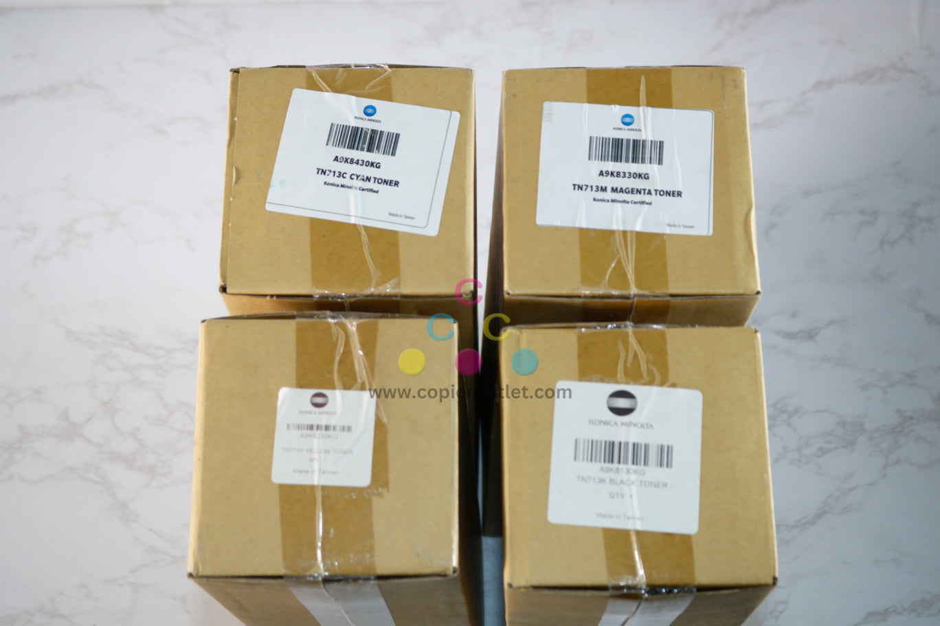 4 Compatible Konica Bizhub C659, TN713 CMYK Toners A9X8430KG,8330,8230,8130