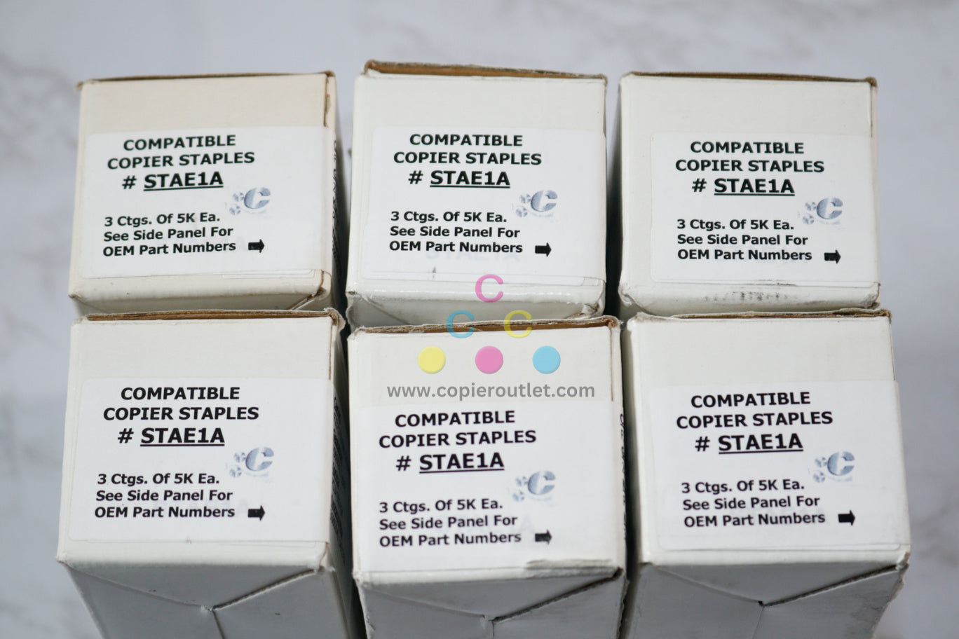 6 New Compatible Type F, Type J, E1, 700, 950764  Staple Cartridges STAE1A, Box of 3