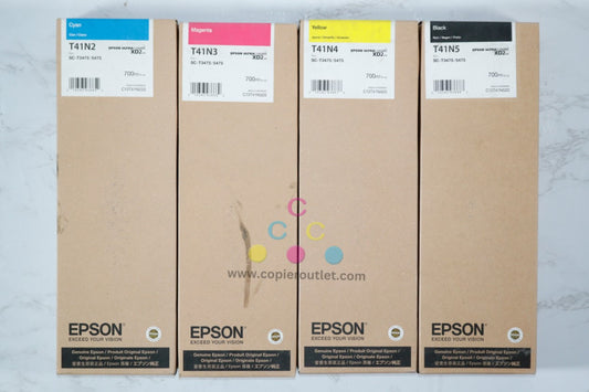 4 OEM Epson SureColor T3475, T5475 CMYK Inks T41N2,T41N3,T41N4,T41N5 (2024-2025)