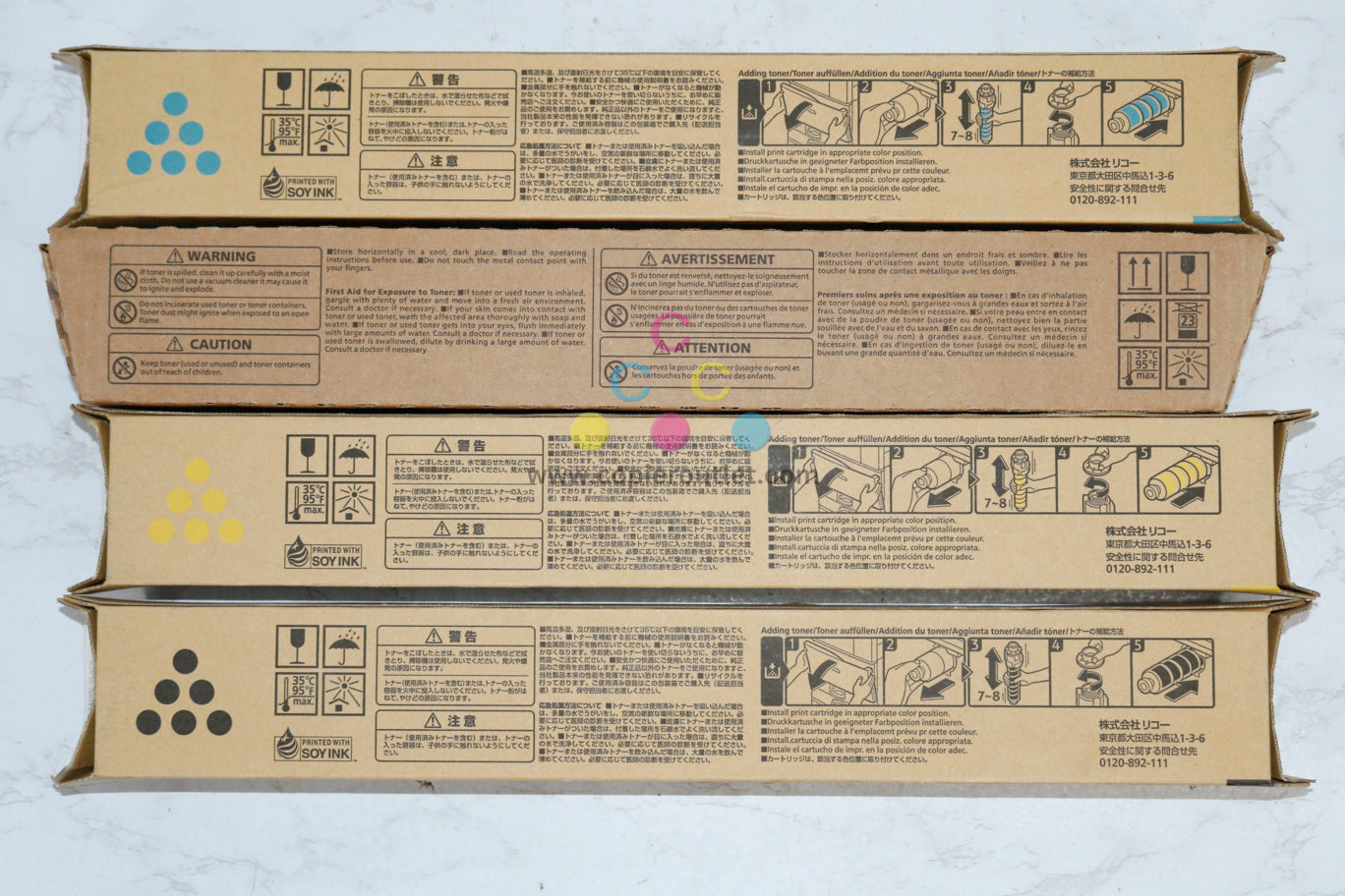 4 OEM Ricoh IM C4500,C6000 CMYK Toner Cart. 842287, 842288,8422890,842281