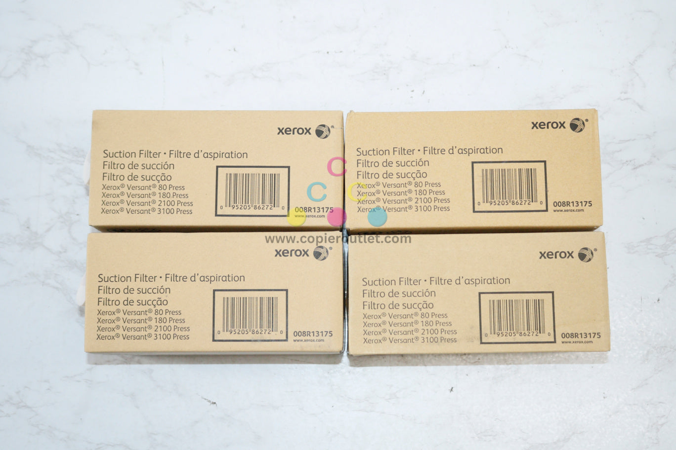 4 Genuine Xerox Versant 180,2100,280,3100,4100,80 Press Suction Filter 008R13175