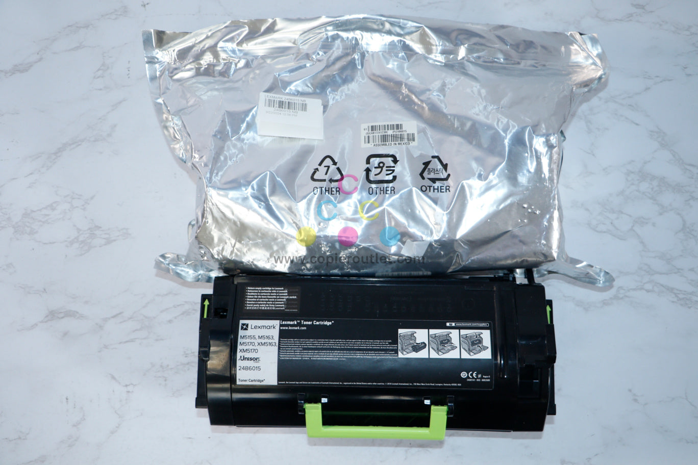 2 OEM Lexmark M5155,M5163 Black Extra High Yield Toner 24B6015, Ship in Plain Box