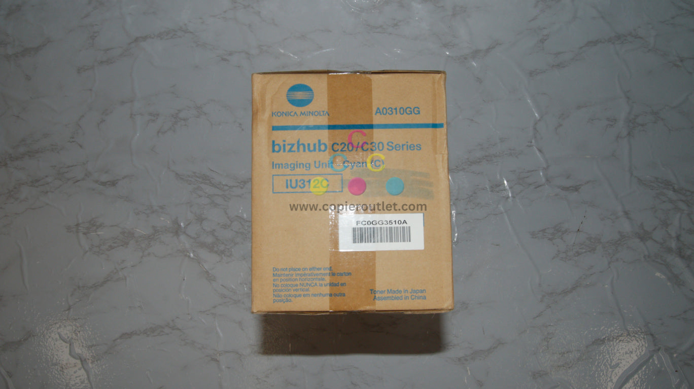 New OEM Konica Minolta Bizhub C20/C30 Series, Cyan Imaging Unit IU312C (A0310GG)