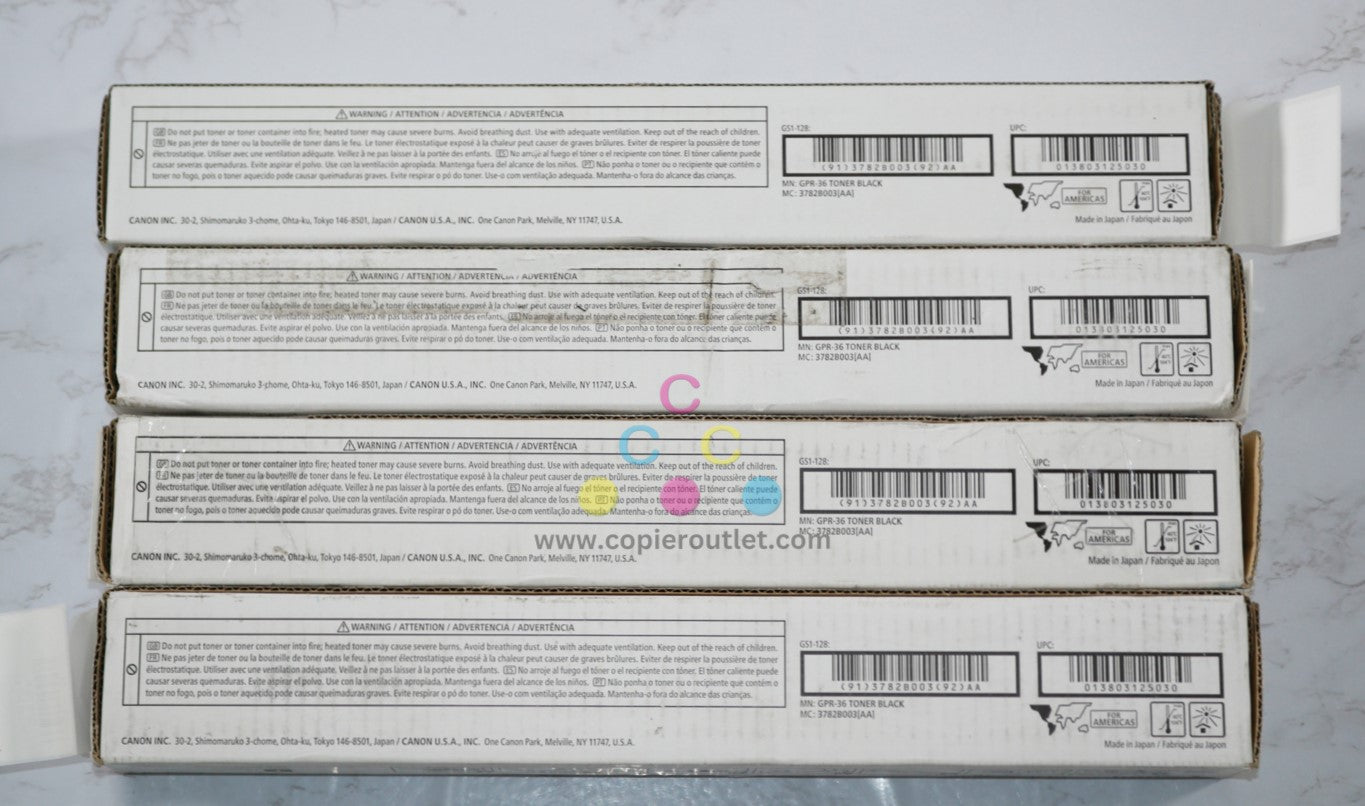 4 Cosmetic Canon iRUNNER C2020,C2025,C2030 GPR-36 Black Toners 3782B003[AA]