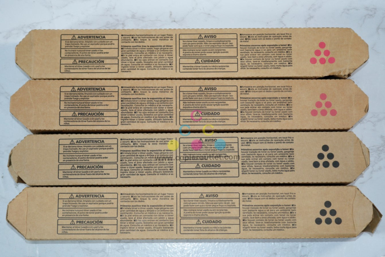 4 New OEM Ricoh MP C407, Magenta and Black C407 Print Cartridges 842207, 842209