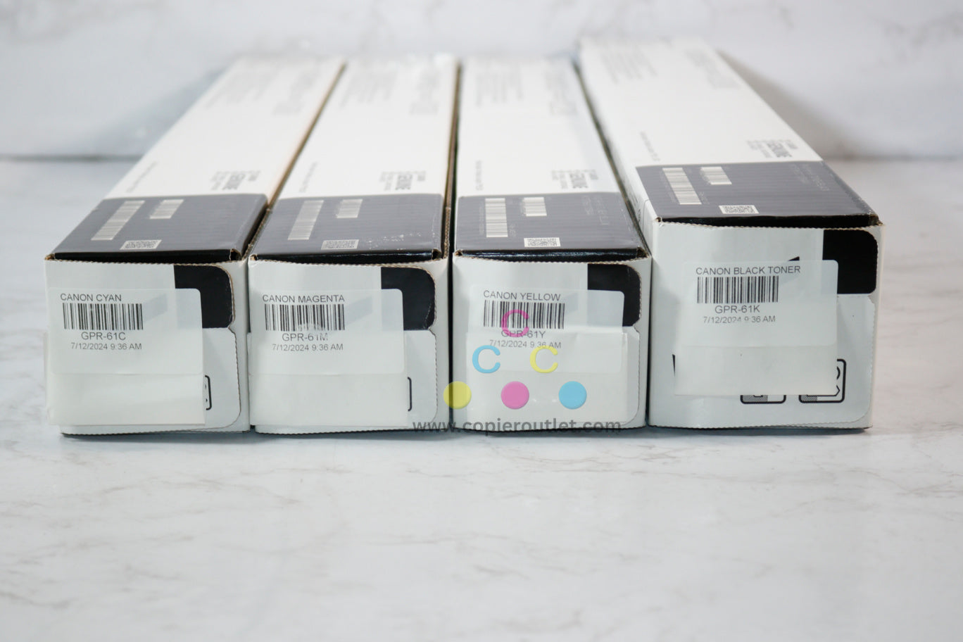 4 New OEM Canon iR C5840,C5850,C5860,C5870 GPR-61 CMYK High Yield Toners