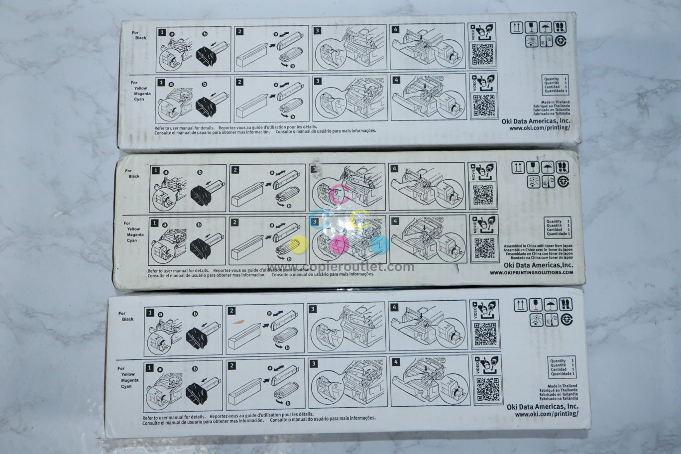 Genuine OKI 45862824,25,26 Toner Color Set For ES8473,ES8473C, ES8473X