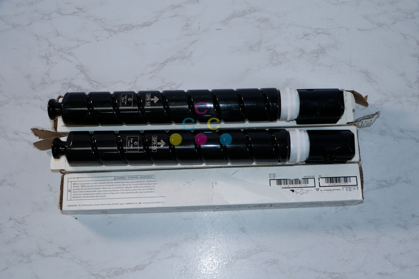 3 Cosmetic OEM Canon iR-ADV C5535,C5540,C5550,C5560 GPR-55 CCM Toner Cartridges