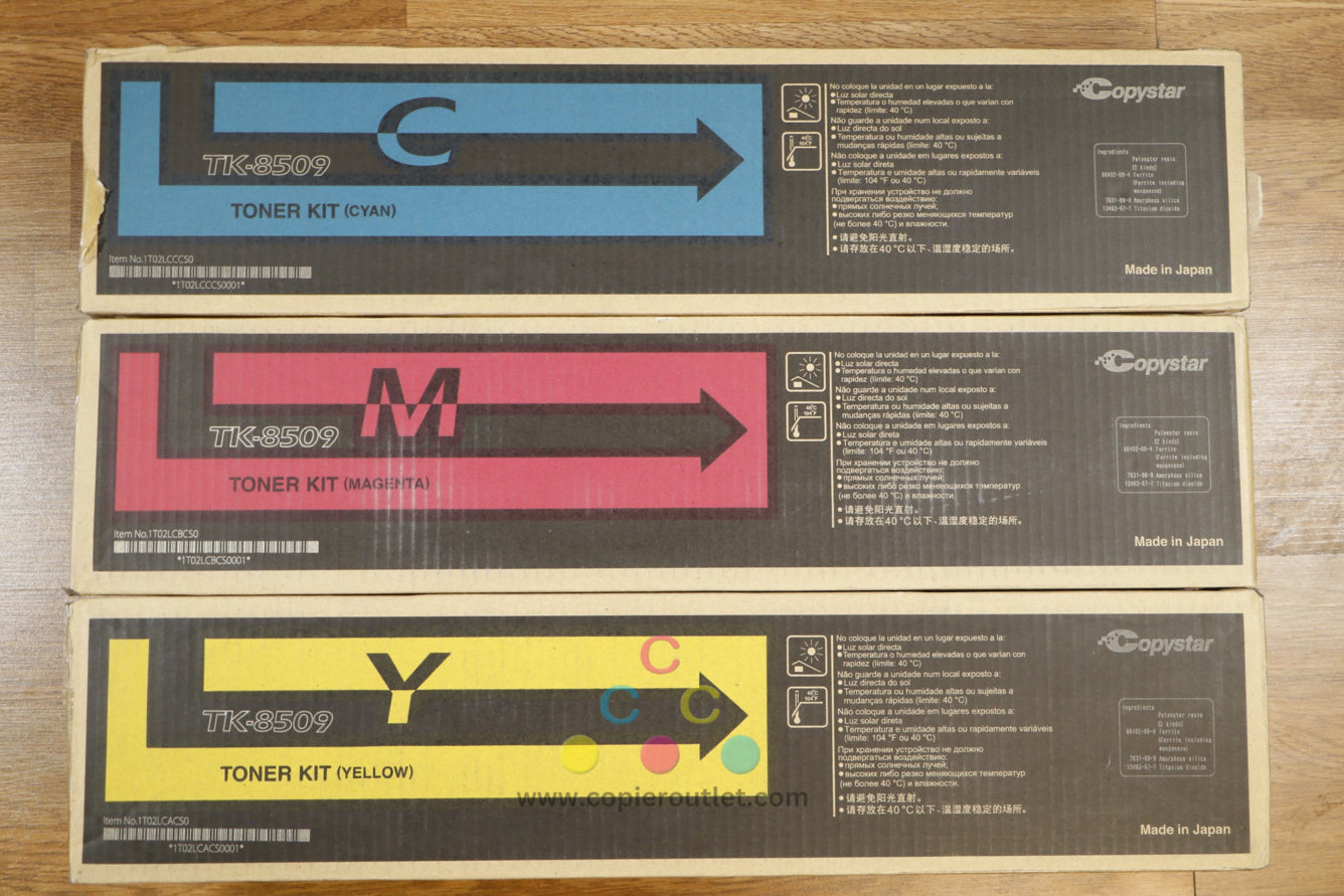 Cosmetic OEM Copystar TK-8509 CMY Toner Kits CS4550ci CS4551ci CS5550ci CS5551ci