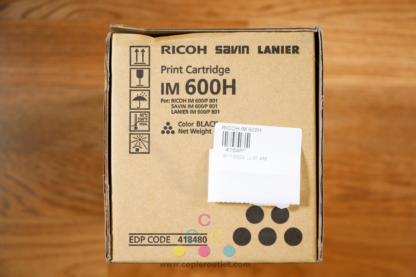 Genuine Ricoh IM 600H Black Print Cartridge Ricoh P 801 418480 Same Day Shipping