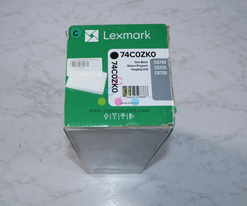 New Cosmetic OEM Lexmark CS720, CS725, CX725 Black Imaging Unit 74C0ZK0