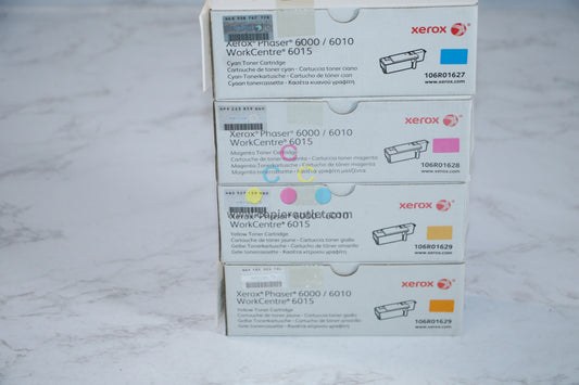 Xerox Phaser 6000/6010, WorkCentre 6015 CMYY Toner Cartridges 106R01627,28,29