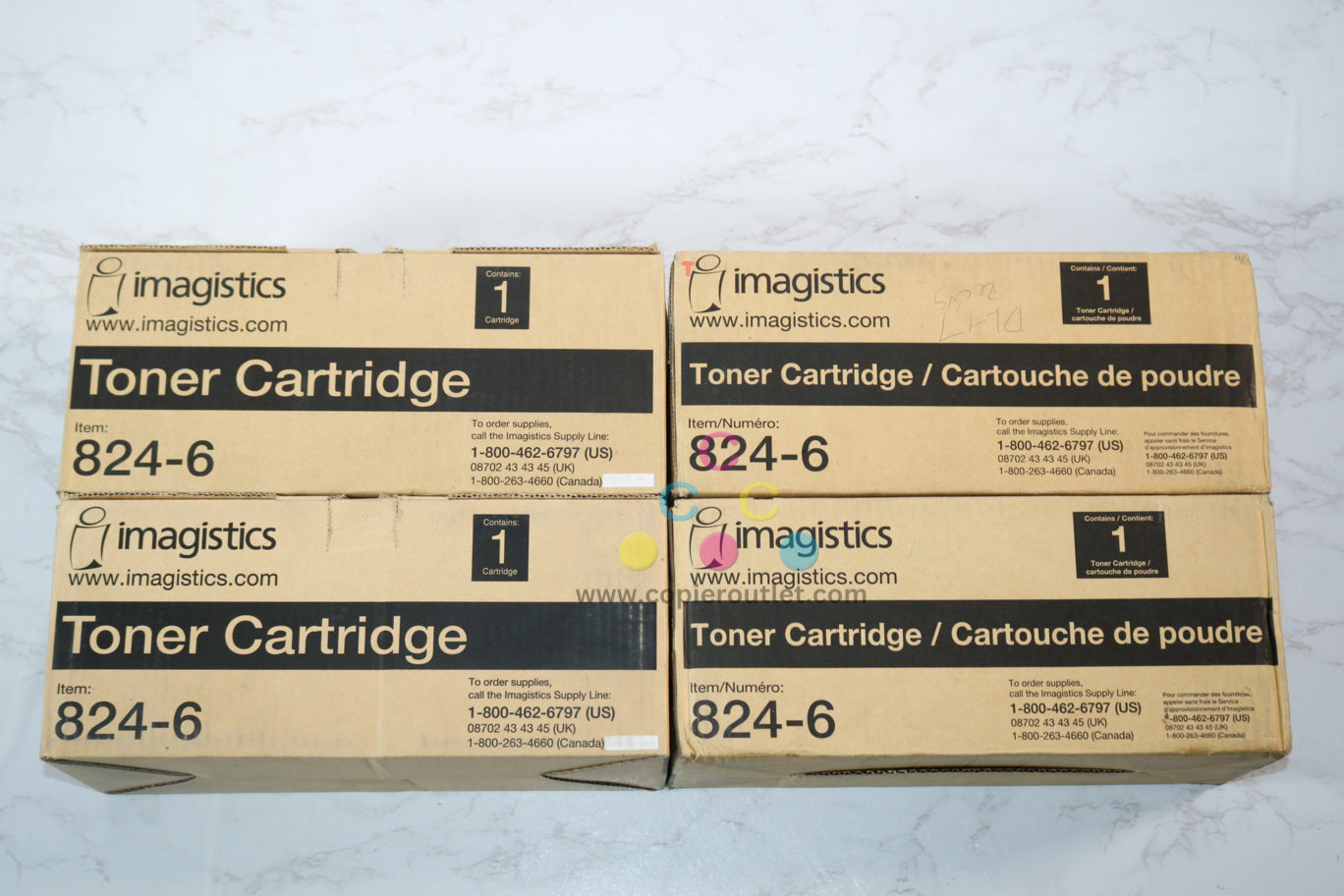 4 New OEM Imagistics 3500, 5000, DL170 Black Laser Toner Cartridges 824-6 (8246)