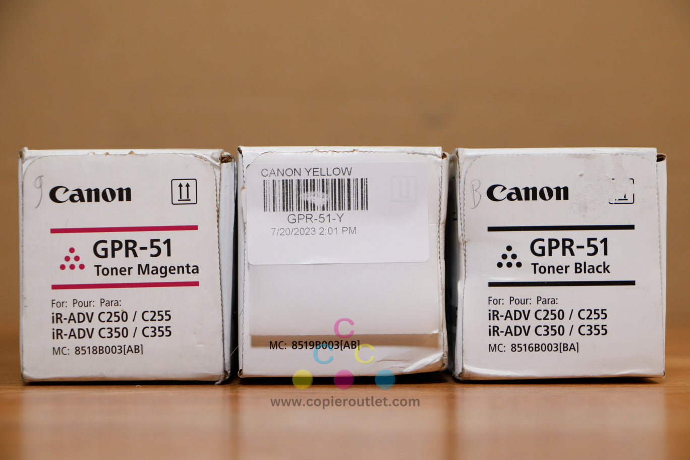 Genuine Canon GPR-51 MYK Toner Cartridge imageRUNNER ADVANCE C250 C255 C350 C355