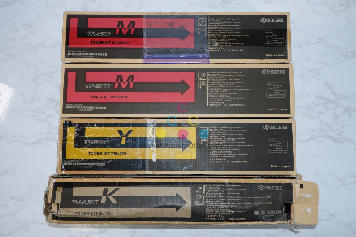 Cosmetic/Open OEM Kyocera TASKalfa 4550ci,4551ci MMYK Toners set TK-8507MMYK