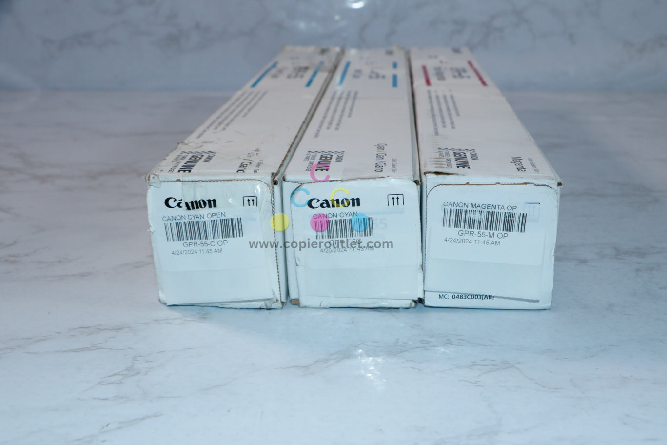 3 Cosmetic OEM Canon iR-ADV C5535,C5540,C5550,C5560 GPR-55 CCM Toner Cartridges