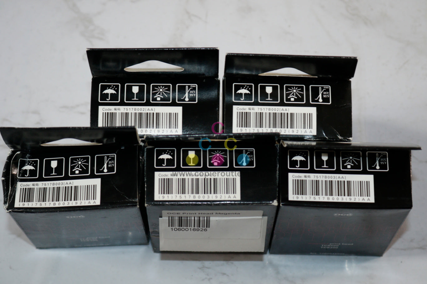 5 New OEM Oce TCS300,TCS500 CCMMM Printhead Cartridges 1060016925, 1060016926