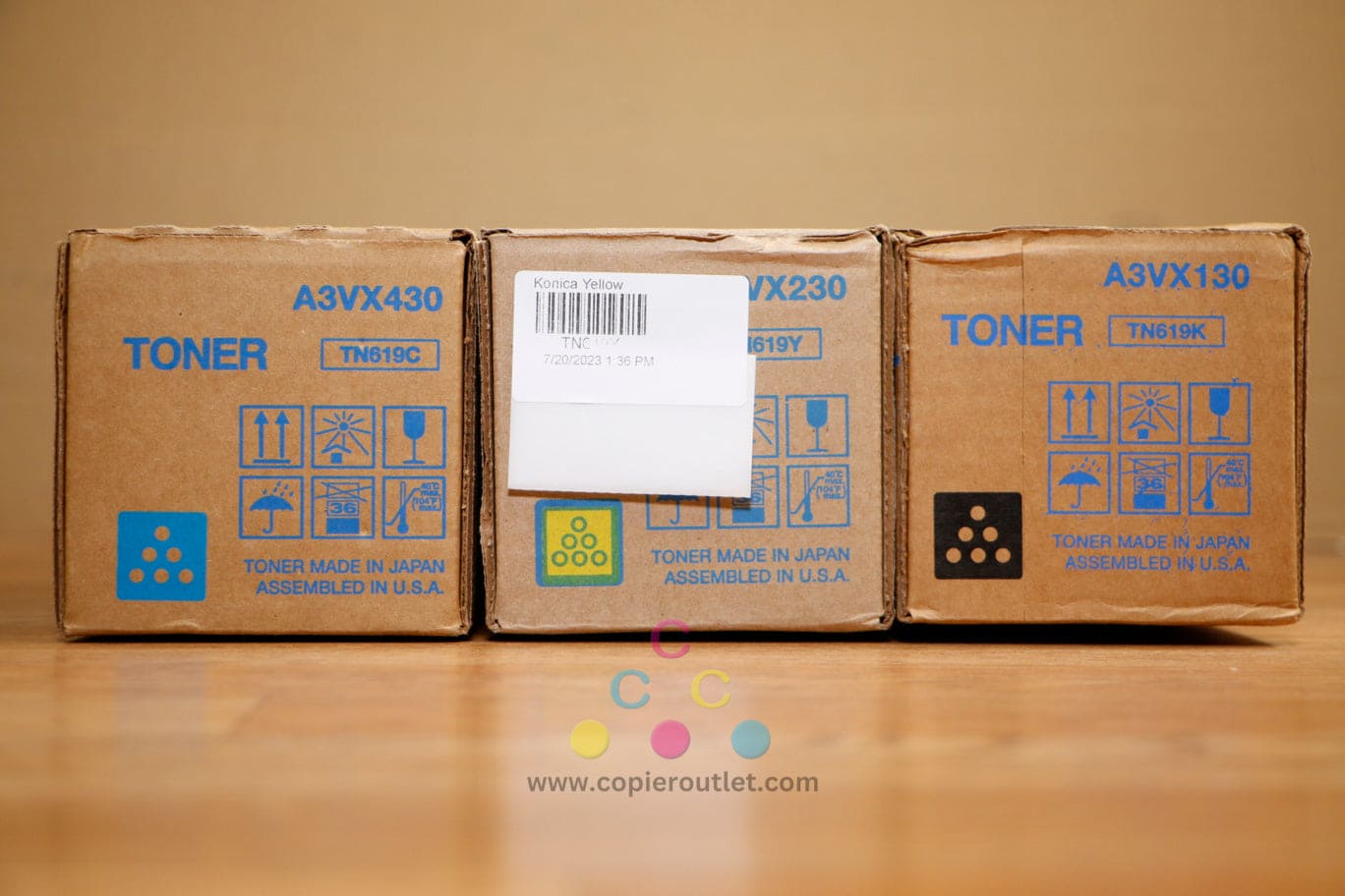 Genuine Konica Minolta TN619 CYK Toner Cartridges AccurioPress C2060 C2070 C3070