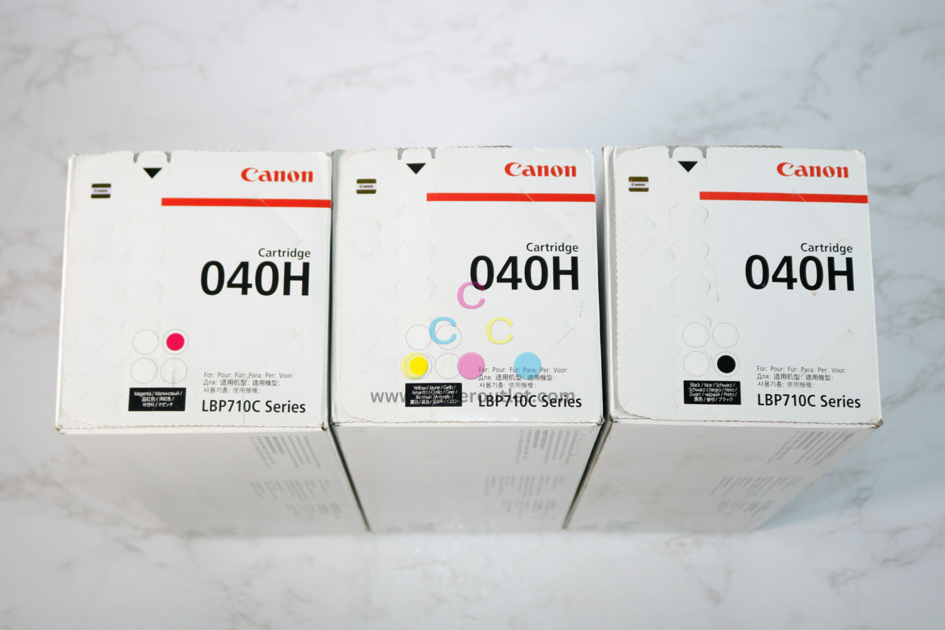 3 OEM Canon LBP710Cdn / LBP712Cdn, 040H MYK Toners 0461C001,0457C001,0455C001