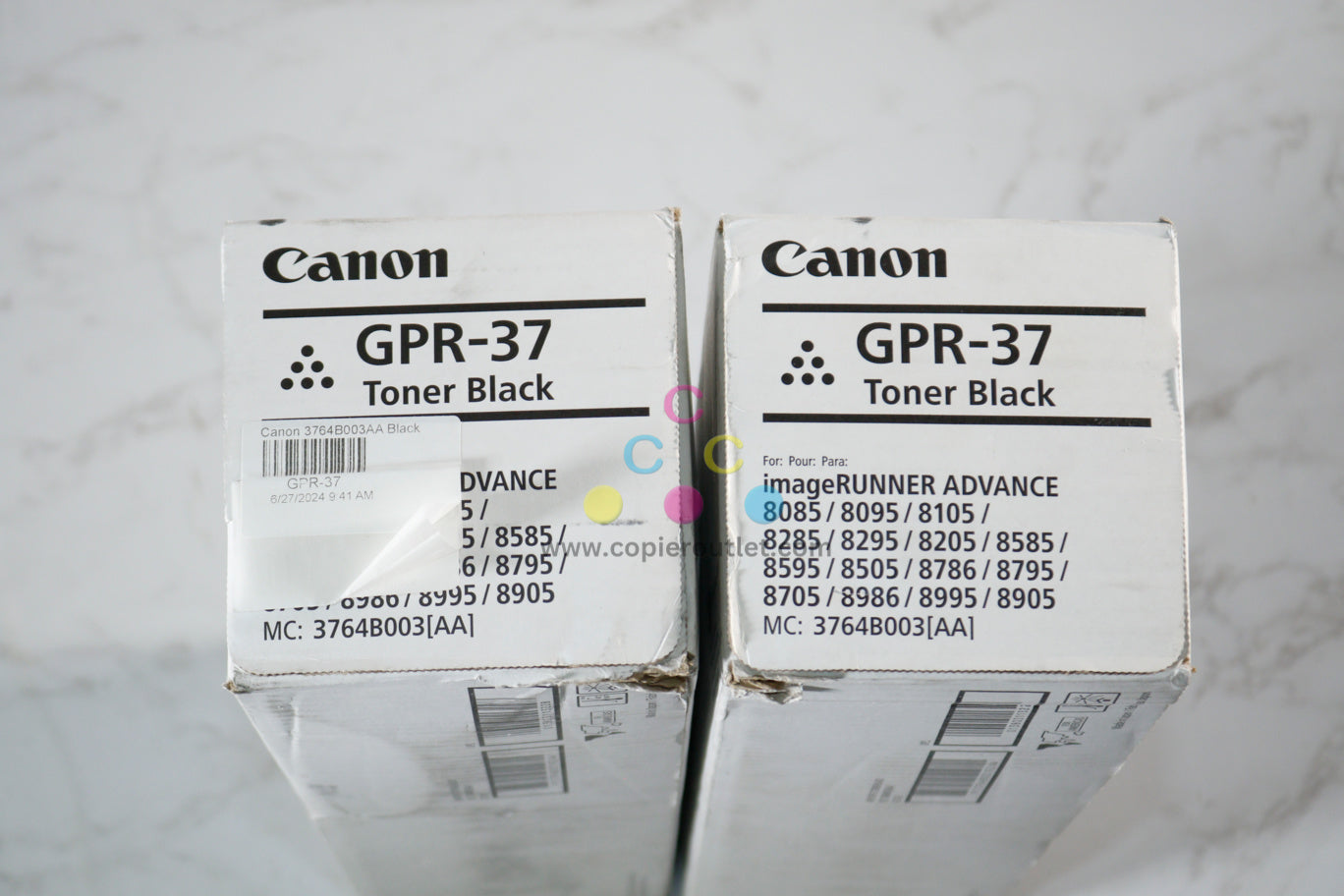 2 New OEM Canon iR 8085,8095,8105,8205,8285 Black Toners GPR-37 / 3764B003[AA]