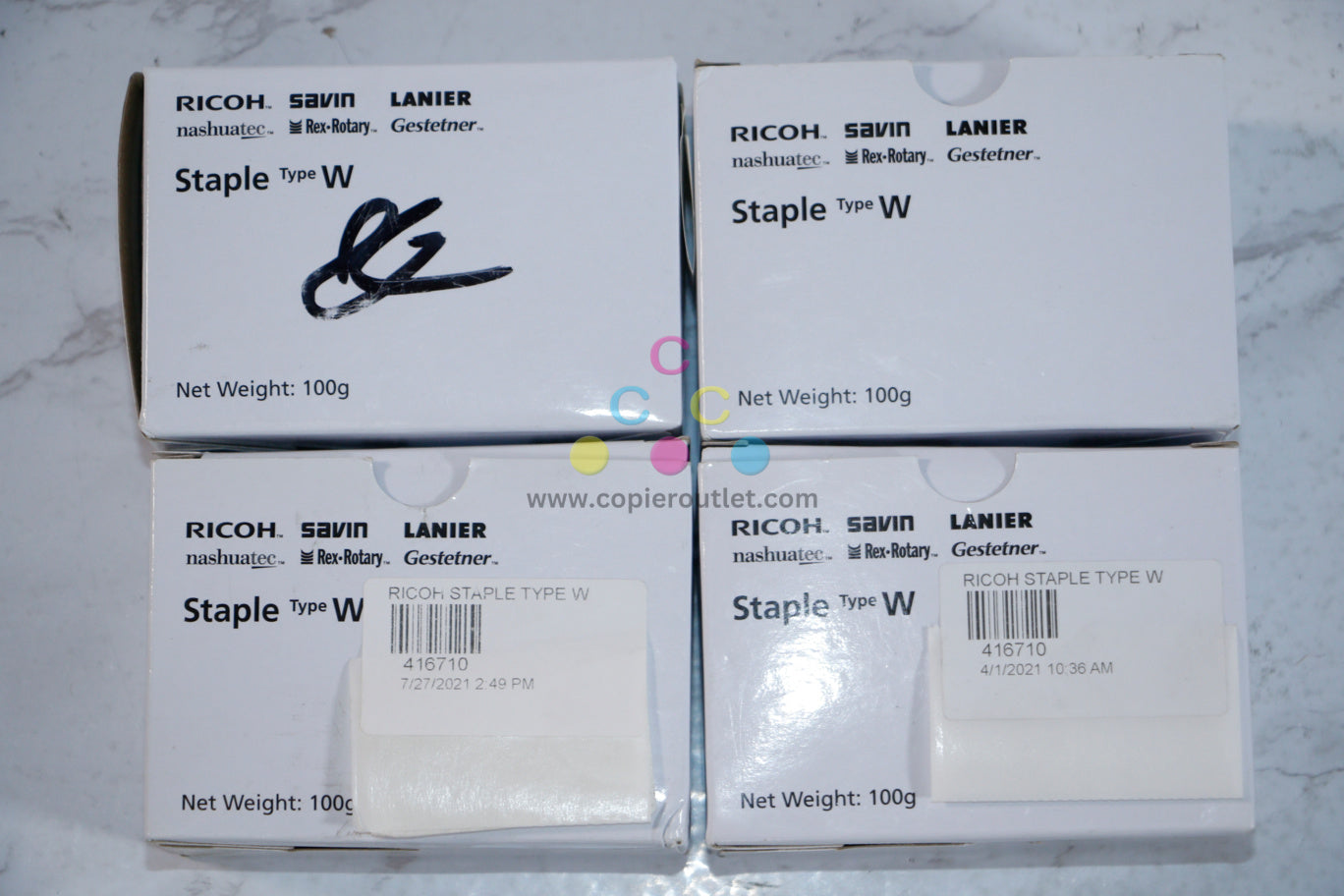 4 New OEM Ricoh SR3170,SR3240,SR3290 Type W, 416710 Staple Holder with Staples