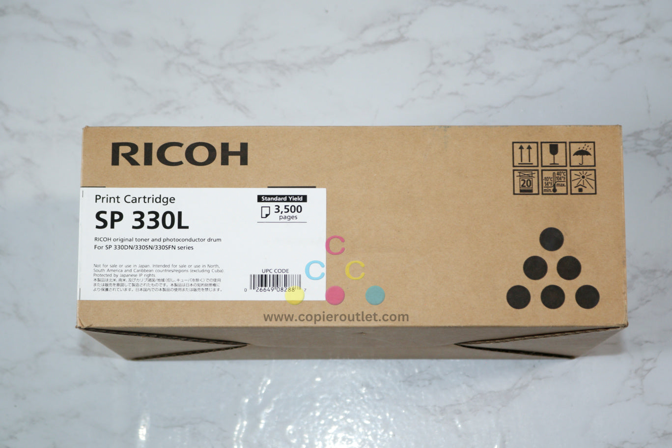 New OEM Ricoh SP330L, SP330DN, SP330SFN Black Print Cartridge 408288 / M968-07