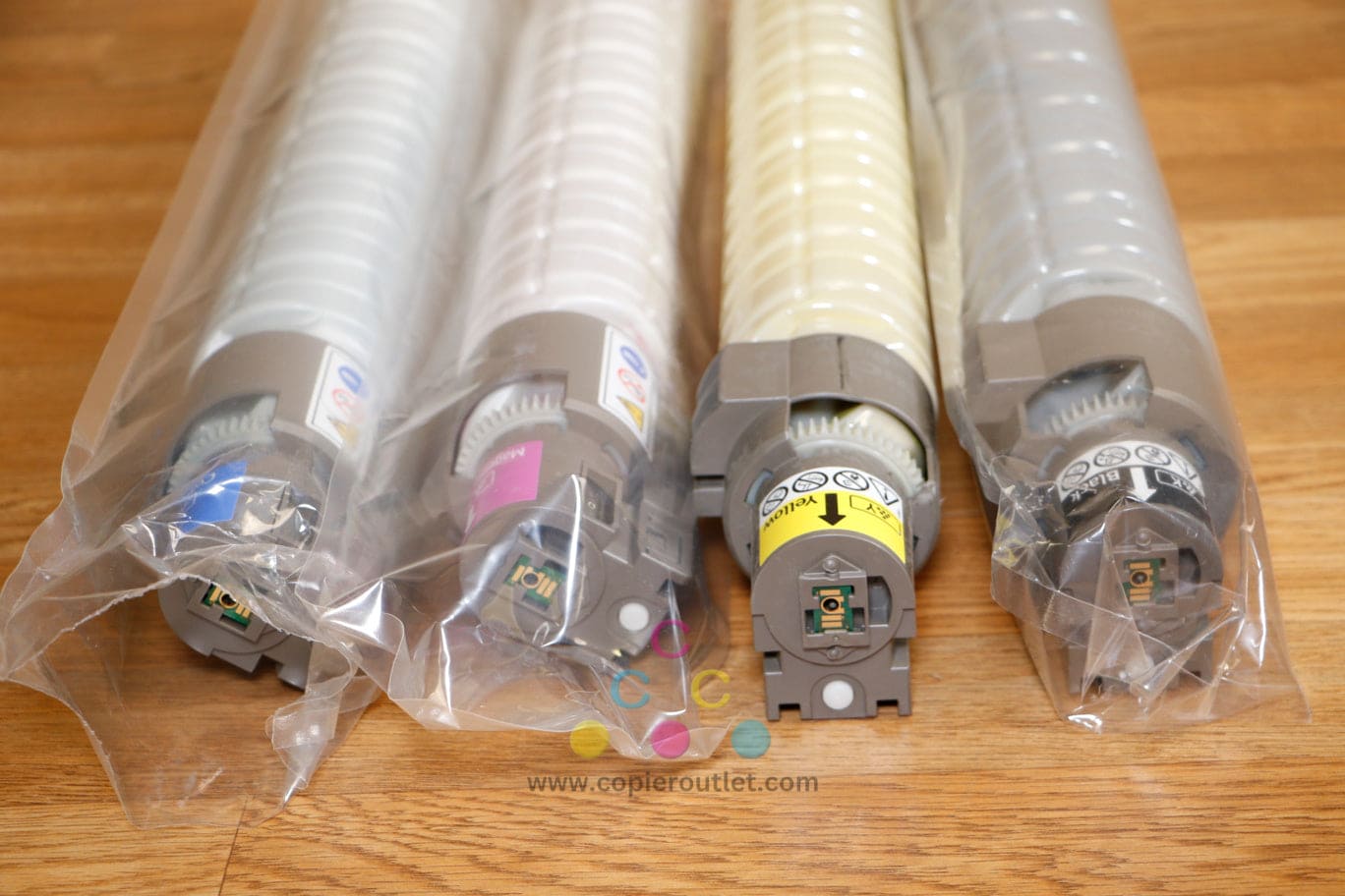 Open Genuine Ricoh MP C5502 CMYK Toner Cart Set Aficio MP C4502 MP C45