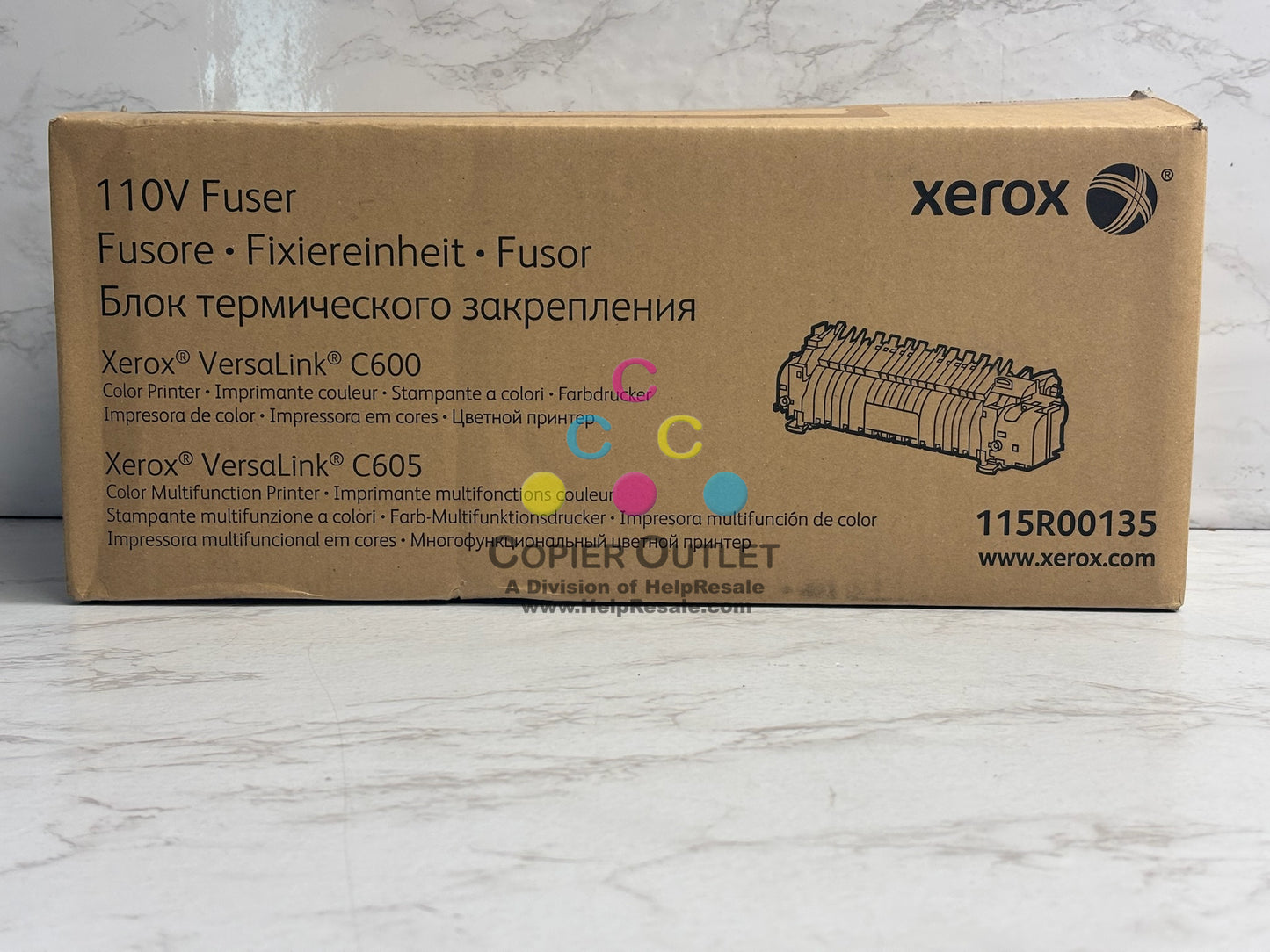 Partially Opened OEM Xerox VersaLink C600, C605 Fuser Unit 115R00135, 110V