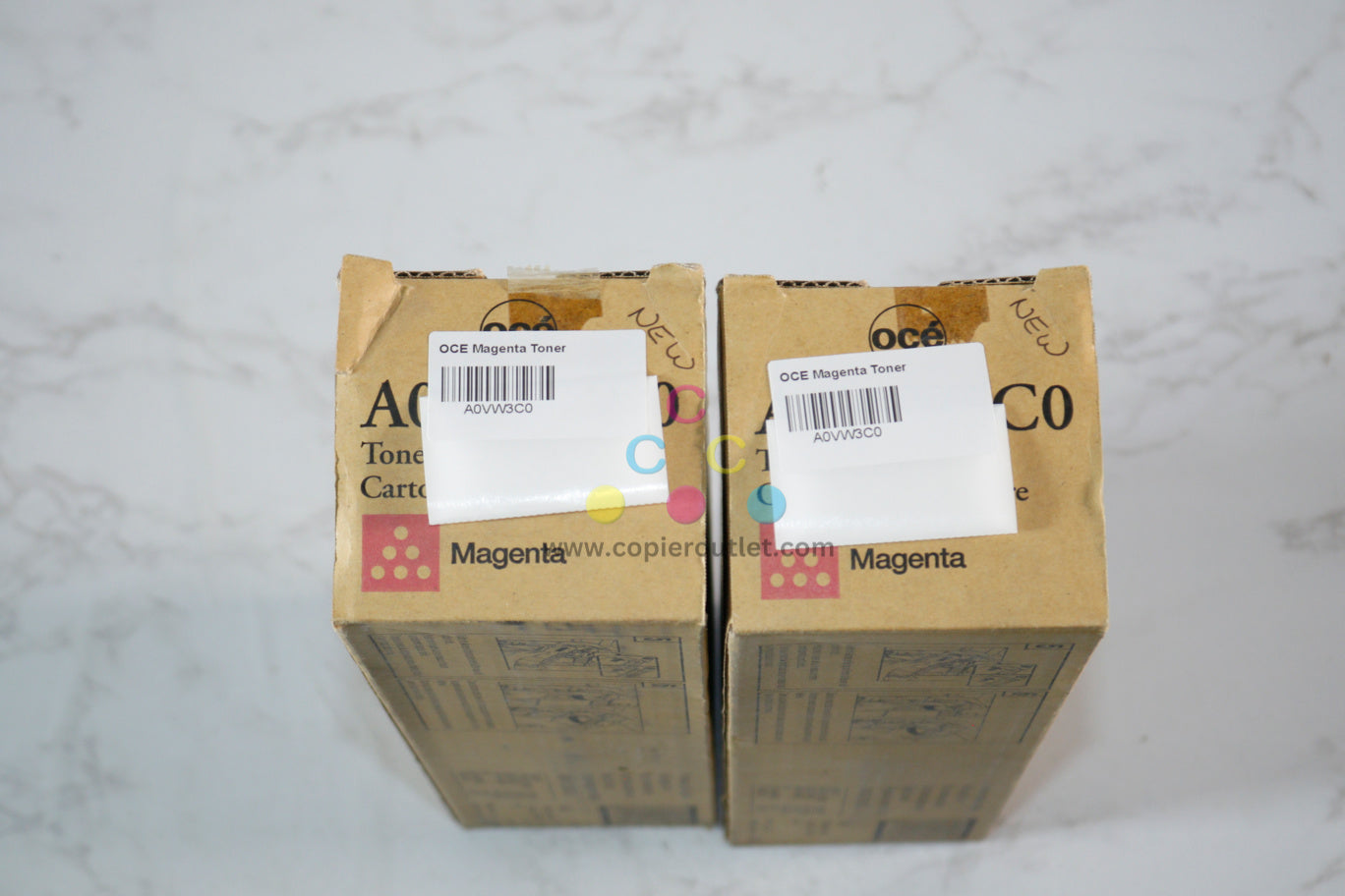 2 Open OEM Oce CS655,CS655Pro,CS665,CS665Pro Magenta Toner Cartridges A0VW3C0